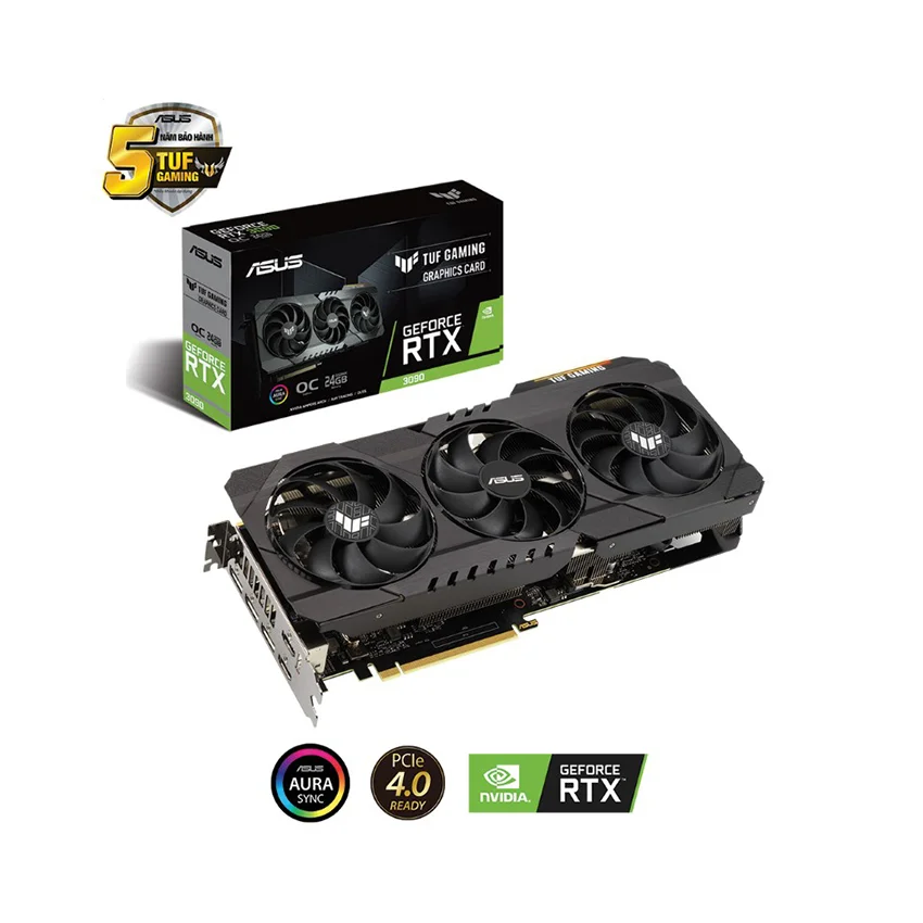 Card màn hình ASUS RTX 3090 Cũ TUF Gaming 24GB Like new